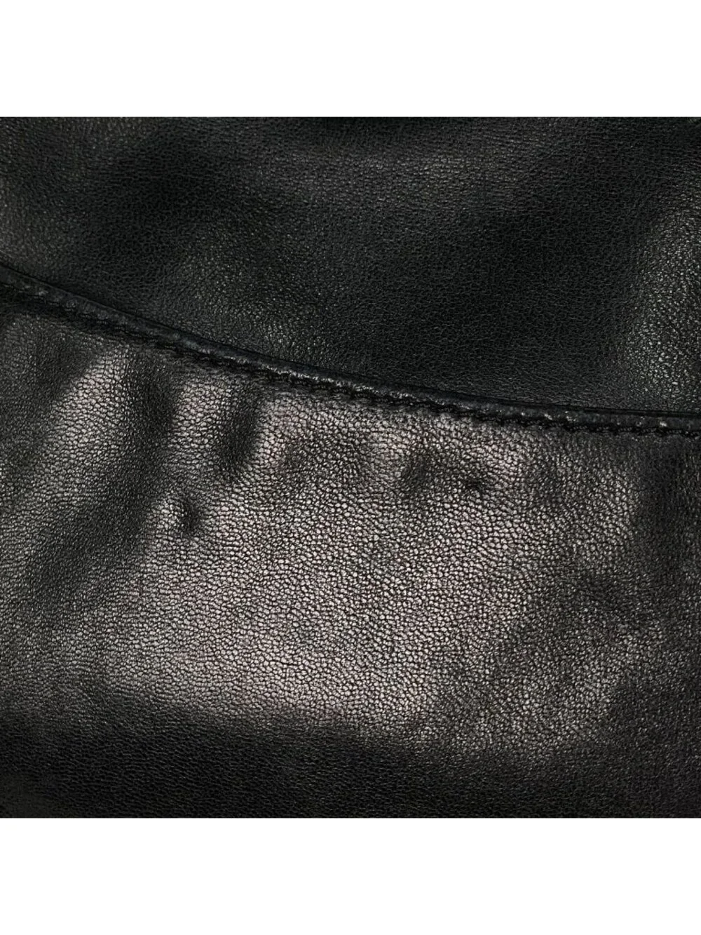Chanel Shoulder Bag CC Logo Camellia Leather Black